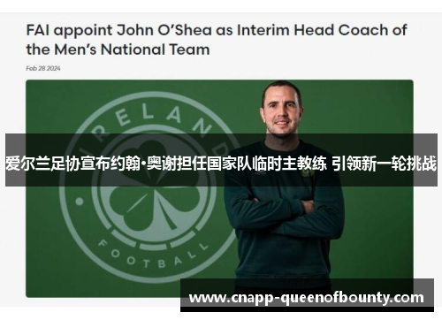 爱尔兰足协宣布约翰·奥谢担任国家队临时主教练 引领新一轮挑战